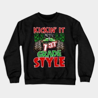 Kickin it 1st Grade Back to School Teacher Crewneck Sweatshirt